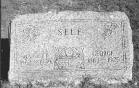 Gravestone of George Washington and Margaret Ann Self