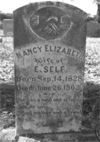 Gravestone of Nancy (Moore) (Miller) Self